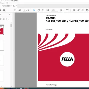 Fella RAMOS SM 168 SM 208 SM 248 SM 288 Disc Mower Operator's Manual - PDF DOWNLOAD