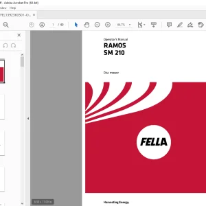 Fella RAMOS SM 210 Disc Mower Operator's Manual - PDF DOWNLOAD