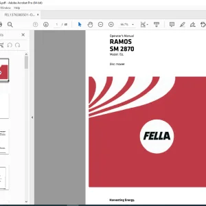 Fella RAMOS SM 2870 ISL Disc Mower Operator's Manual - PDF DOWNLOAD