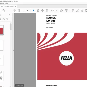 Fella RAMOS SM 991 TL-KCB Disc Mower Operator's Manual - PDF DOWNLOAD