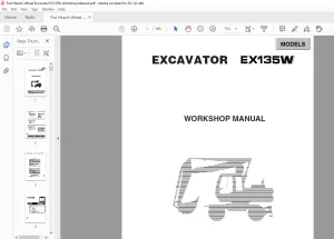 Fiat Hitachi Excavator EX135W Workshop Manual - PDF DOWNLOAD