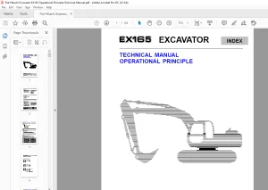 Fiat Hitachi Excavator EX165 Operational Principle Technical Manual - PDF DOWNLOAD