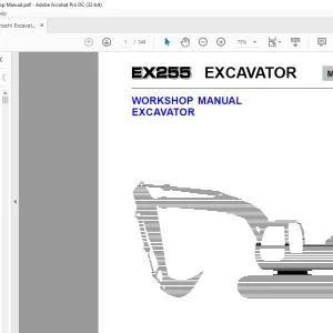 Fiat Hitachi Excavator EX255 Workshop Manual  - PDF DOWNLOAD