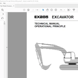 Fiat Hitachi Excavator EX285 Operational Principle Technical Manual - PDF DOWNLOAD