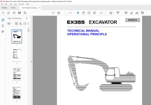 Fiat Hitachi Excavator EX355 Operational Principle Technical Manual - PDF DOWNLOAD