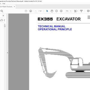 Fiat Hitachi Excavator EX355 Operational Principle Technical Manual - PDF DOWNLOAD