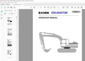 Fiat Hitachi Excavator EX355 Workshop Manual - PDF DOWNLOAD