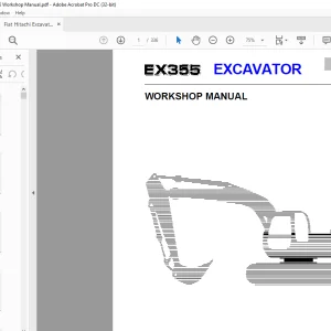 Fiat Hitachi Excavator EX355 Workshop Manual - PDF DOWNLOAD