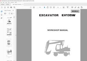 Fiat Hitachi Excavator FH135W Workshop Manual - PDF DOWNLOAD
