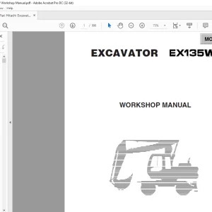 Fiat Hitachi Excavator FH135W Workshop Manual  - PDF DOWNLOAD