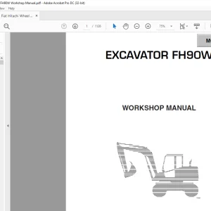 Fiat Hitachi Excavator FH90W Workshop Manual - PDF DOWNLOAD