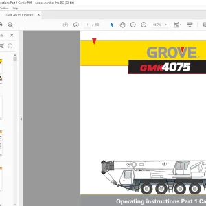 Grove Crane 4075 Carrier Operating Instruction Manual 2084664 - PDF DOWNLOAD