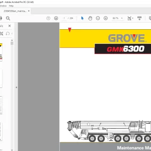 Grove Crane 6300 Maintenance Manual 2084556 - PDF DOWNLOAD