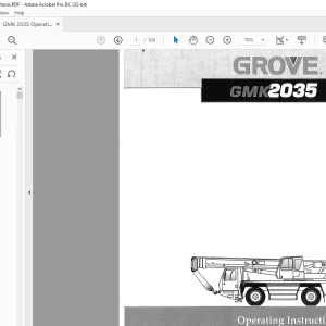 Grove Crane GMK 2035 Operating Instruction Manual 2084504 - PDF DOWNLOAD