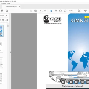 Grove Crane GMK 5100 Maintenance Manual 2084543 - PDF DOWNLOAD