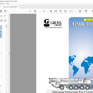 Grove Crane GMK 5180 Carrier & Superstructure Manual 2085290 - PDF DOWNLOAD