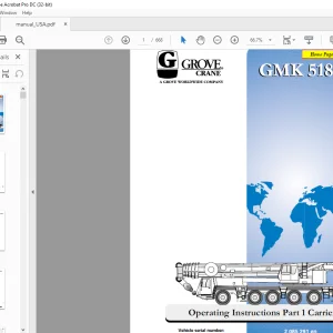 Grove Crane GMK 5180 Carrier & Superstructure Manual 2085291 - PDF DOWNLOAD