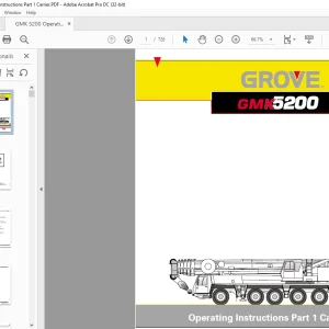 Grove Crane GMK 5200 Carrier Operating Instruction Manual 2084623 - PDF DOWNLOAD