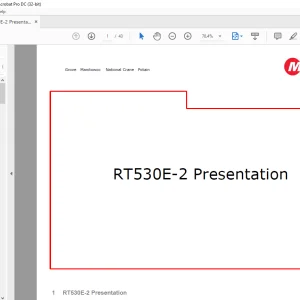 Grove Crane RT530E-2 Presentation Manual - PDF DOWNLOAD