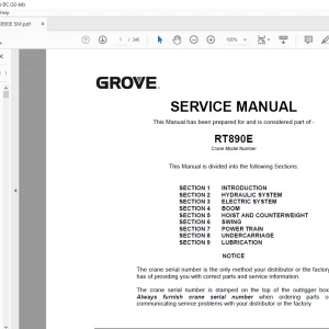 Grove Crane RT890E Service Manual 069-01 - PDF DOWNLOAD