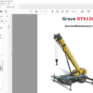 Grove Crane RT9130E-2 Service Manual 345-04 - PDF DOWNLOAD