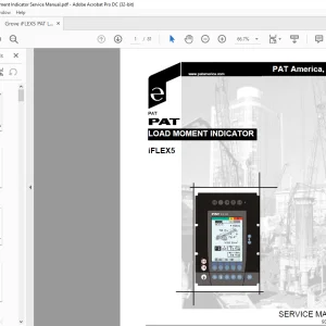 Grove iFLEX5 PAT Load Moment Indicator Service Manual 9333104048 - PDF DOWNLOAD