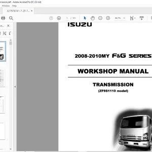 ISUZU 2008-2010MY F&G Series Workshop Manual ZF9S1110 - PDF DOWNLOAD
