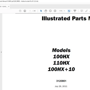 JLG 100HX 110HX 100HX+10 Illustrated Parts Manual 3120801 - PDF DOWNLOAD