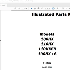 JLG 100HX 110HX 110HXER 100HX+6 Illustrated Parts Manual 3120637 - PDF DOWNLOAD