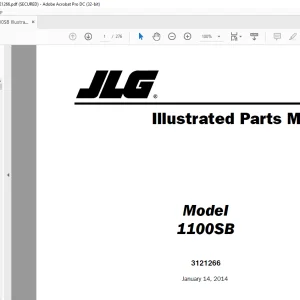JLG 1100SB Illustrated Parts Manual 3121266 - PDF DOWNLOAD