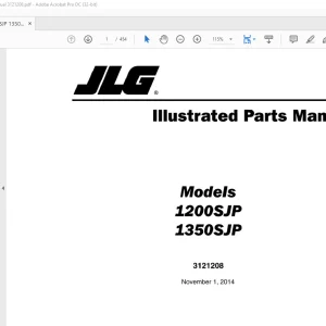 JLG 1200SJP 1350SJP Illustrated Parts Manual 3121208 - PDF DOWNLOAD