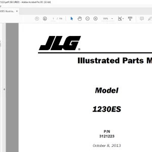 JLG 1230ES Illustrated Parts Manual 3121223 - PDF DOWNLOAD
