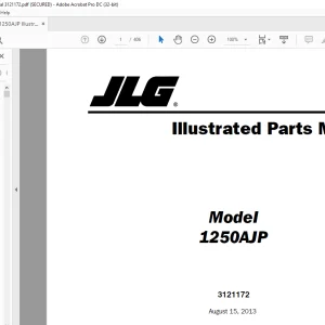 JLG 1250AJP Illustrated Parts Manual 3121172 - PDF DOWNLOAD