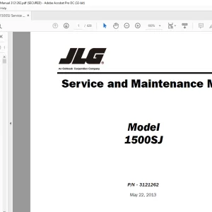 JLG 1500SJ Service & Maintenance Manual 3121262  - PDF DOWNLOAD
