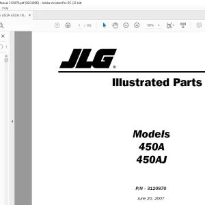 JLG 450A 450AJ Illustrated Parts Manual 3120870 - PDF DOWNLOAD