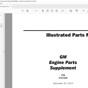 JLG GM Engine Parts Illustrated Parts Manual 3121245 - PDF DOWNLOAD