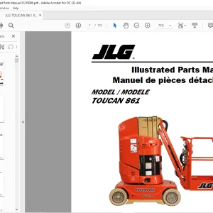 JLG TOUCAN 861 Illustrated Parts Manual 31210086 - PDF DOWNLOAD