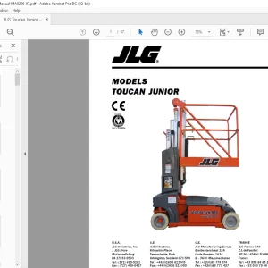 JLG Toucan Junior Service Manual MA0256-07 - PDF DOWNLOAD