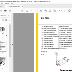 Jungheinrich Forklift AM 2200 Operating instructions Manual - PDF DOWNLOAD