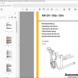 Jungheinrich Forklift AM I20 AM I20p AM I20x Operating instructions Manual 51128350 - PDF DOWNLOAD