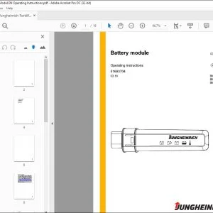 Jungheinrich Forklift Battery module Operating Instructions Manual 51693704 - PDF DOWNLOAD