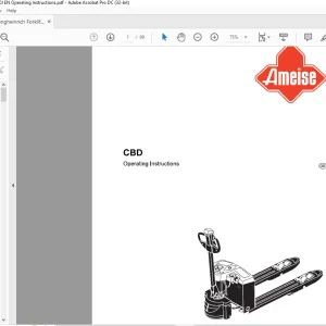 Jungheinrich Forklift CBD15-170J Operating Instructions Manual 51596649 - PDF DOWNLOAD