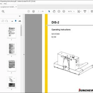 Jungheinrich Forklift DIS-2 Operating instructions Manual 50137269 - PDF DOWNLOAD