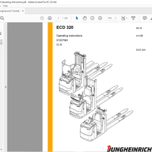 Jungheinrich Forklift ECD 320 Operating instructions Manual 51537061 -  PDF DOWNLOAD