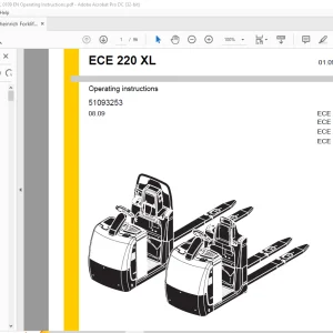 Jungheinrich Forklift ECE 220 XL Operating instructions Manual 51093253 - PDF DOWNLOAD