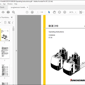 Jungheinrich Forklift ECE 310 Operating instructions Manual 51080930 - PDF DOWNLOAD