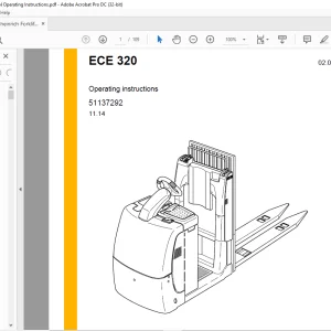 Jungheinrich Forklift ECE 320 Operating Instructions Manual 51137292 -  PDF DOWNLOAD