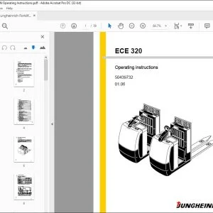 Jungheinrich Forklift ECE 320 Operating instructions Manual 50439732 -PDF DOWNLOAD