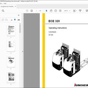 Jungheinrich Forklift ECE 320 Operating instructions Manual 51076425  - PDF DOWNLOAD