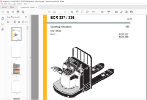 Jungheinrich Forklift ECR 327 ECR 336 Operating Instructions Manual 51212330  - PDF DOWNLOAD